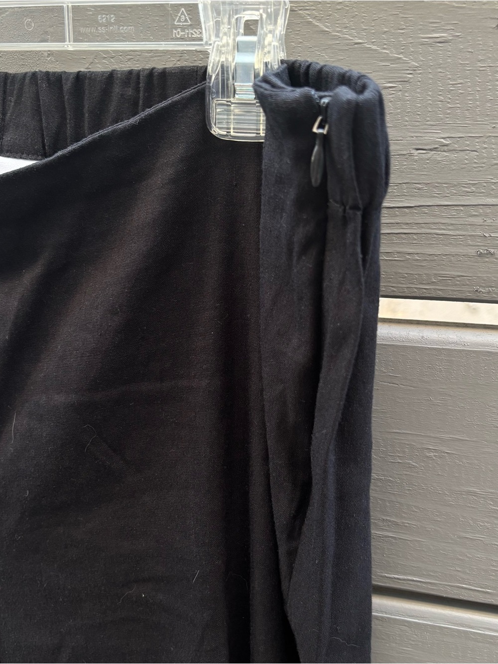 J. Jill Linen Stretch Black Ankle Pants L Tall Button Hem Work Career - Picture 4 of 5